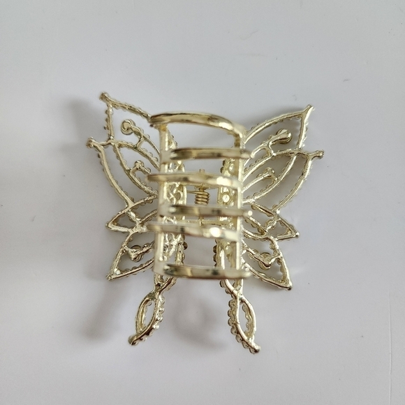 NEW Rhinestone Embellished Butterfly Hair Clip Claw - Picture 4 of 8